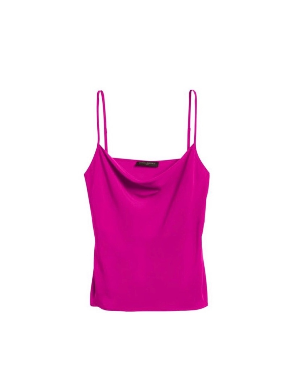 Banana Republic Silk Cowl-Neck Camisole, Magenta